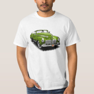 Groene Hudson Converteerbare Auto op White T-Shirt