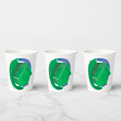 Groene Huis en pijlen Papieren Bekers