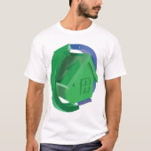 Groene Huis en pijlen T-shirt (Voorkant)