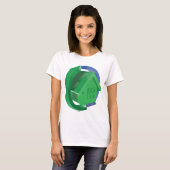 Groene Huis en pijlen T-shirt (Voorkant volledig)