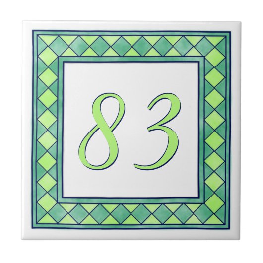 Groene Huis Nummer Tegeltje (Voorkant)