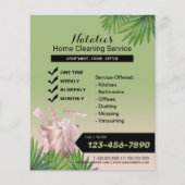 Groene Huis schoonmaken van de klantendienst Flyer (Voorkant)