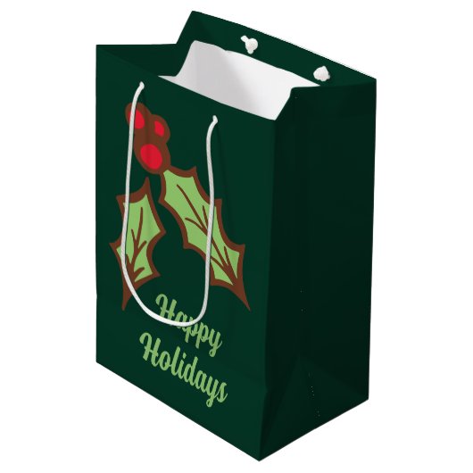 Groene Hulst Kerstvakantie Cadeautas (Voorkant Gekanteld)