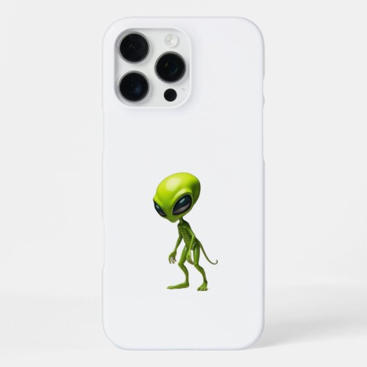 Groene humanoïde iPhone hoesje (Achterkant)