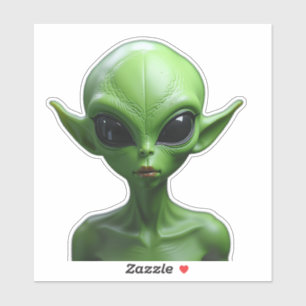 Groene humanoïde sticker
