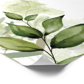Groene Huwelijks Welkomstbord met Blad Poster (Hoek)