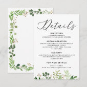 Groene Huwelijksdetails kaart (Voorkant / Achterkant)
