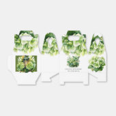 Groene Hydrangea Bloemen Vlinder Vrijgezellenfeest Bedankdoosjes (Uitgevouwen)
