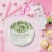 Groene Hydrangea Bruiloft Collectie Papier Bord (Feest)