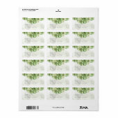 Groene Hydrangea Bruiloft Retouradres Labels (Full Sheet)