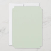 Groene Hydrangea Custom Wedding Uitnodigingen (Achterkant)