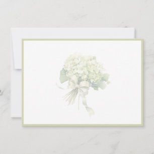 Groene Hydrangea Platte Notitiekaart Notitiekaartje
