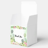 Groene Hydrangea Roze Bloemen Salie Balloon Custom Bedankdoosjes (Geopend)