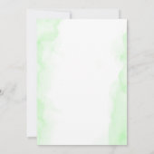 Groene Hydrangea Roze Bloemenballonnen Vrijgezelle Kaart (Achterkant)