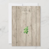 Groene Hydrangea Trouw Uitnodiging (Achterkant)