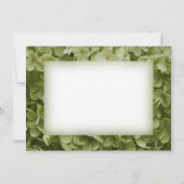 Groene hydrangea - Vloeiende voetnoten Notitiekaartje (Achterkant)