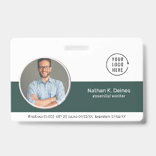 Groene ID Bedrijfs Pasjeshouder Beveiligingsbedr Badge