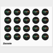 Groene Ierse eenheid 26 + 6 = 1 St. Paddy Day Ierl Ronde Sticker (Vel)