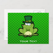Groene Ierse kikker Briefkaart (Voorkant / Achterkant)