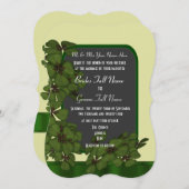 groene Ierse shamrock bruiloft Kaart (Voorkant / Achterkant)