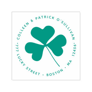 Groene Ierse Shamrock Floral Clover Zelfinktende Stempel