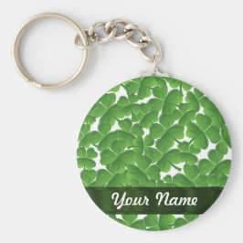 Groene Ierse shamrocken gepersonaliseerd Sleutelhanger