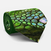 Groene Iguana Collectie Stropdas (Opgerold)