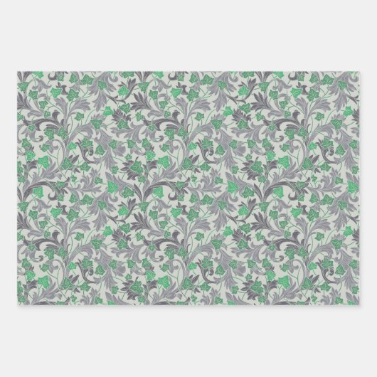 groene ijsheek op Trellis Inpakpapier Vel (Voorkant 2)