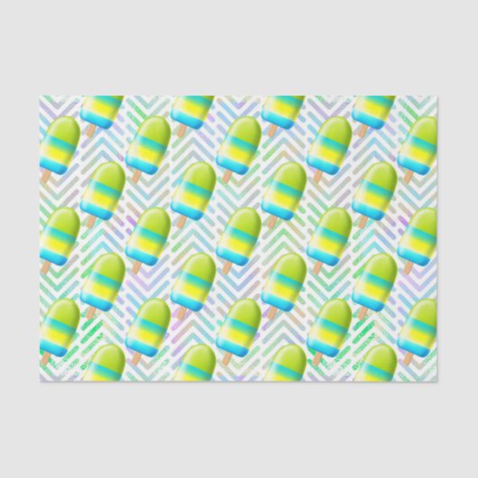 Groene ijslolly tissuepapier (Voorkant)