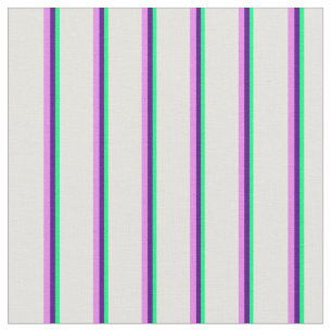 Groene, Indigose, Violet & Light Cyan Stripes Stof