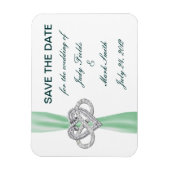 Groene Infinity Heart sparen de Datum Magnet Magneet (Verticaal)