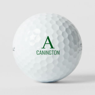 Groene Initialen & Achternaam II Titleist Pro V1 Golfballen