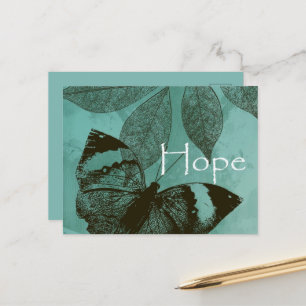 Groene Inspirerende Hoop Vlinder Briefkaart