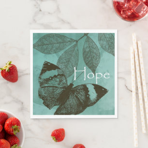 Groene Inspirerende Hoop Vlinder Servet