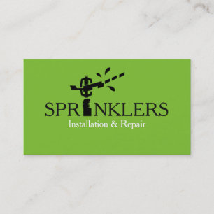 Groene installatie en reparatie van het Sprinkler- Visitekaartje