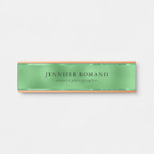 Groene iriserende glazen textuur deurbordje (Voorkant)