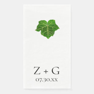 Groene Ivoren Bruiloft Servet