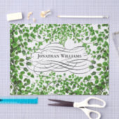 Groene Ivy met Monogrammed Name Tissuepapier (Craft)