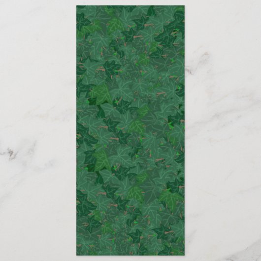 Groene Ivy Tuin Bruiloft Programma (Achterkant)