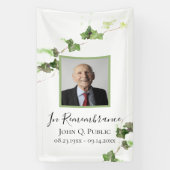 Groene Ivy Vine Waterverf Viering van het leven Spandoek (Verticaal)