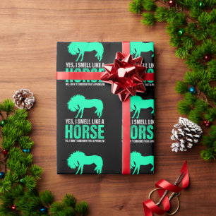 Groene ja, ik ruik als een paard cadeaupapier