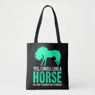 Groene ja, ik ruik als een paard draagtas