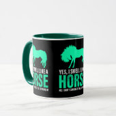 Groene ja, ik ruik als een paard mok (Voorkant links)