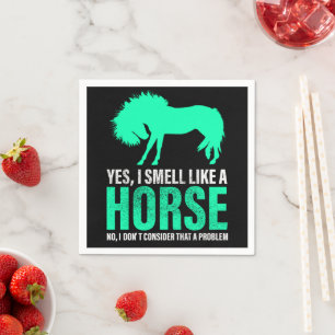 Groene ja, ik ruik als een paard servet