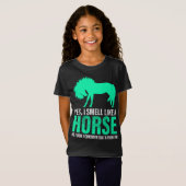 Groene ja, ik ruik als een paard t-shirt (Voorkant volledig)