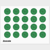 Groene jalapenpepers ronde sticker (Vel)