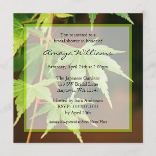 Groene Japanse aple laat Vrijgezellenfeest over Kaart