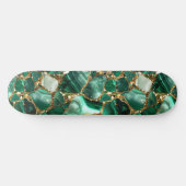 Groene Jaspis met gouden insluitsels Skateboard (Horizontaal)