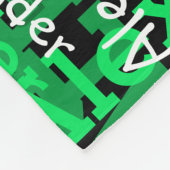 Groene jongen's All-over Name Collage Persoonlijk Fleece Deken (Hoek)