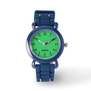 Groene jongens gepersonaliseerde kinderhorloge horloge